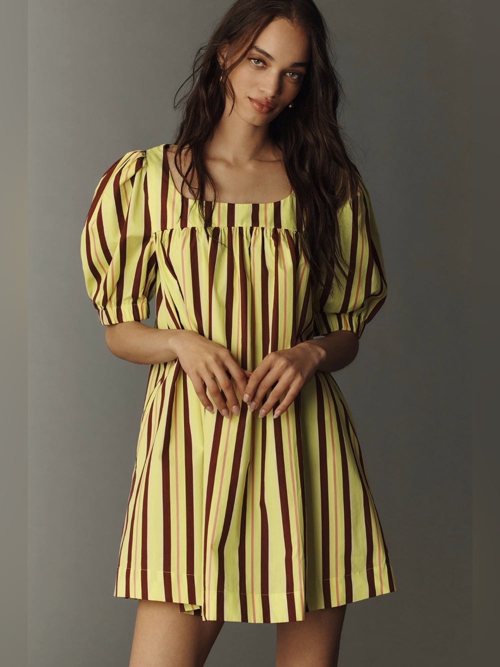 Maeve by Anthropologie Cotton Puff-Sleeve
Mini Dress XXS